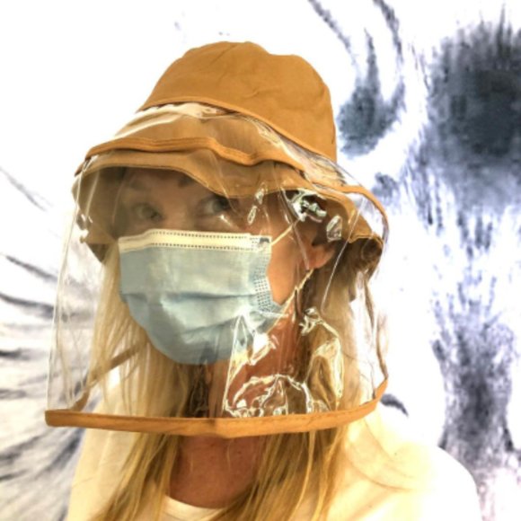 Face shield Mask with matching Hat sturdy washable - Picture 3 of 6